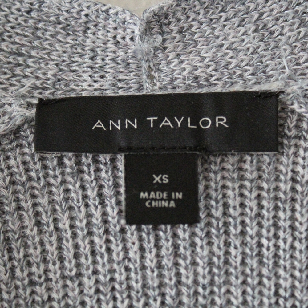 Ann Taylor Marled Long Line Open Cardigan Duster - Picture 3 of 5